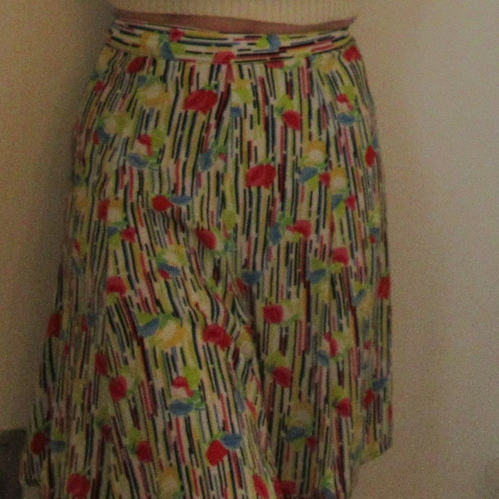 Gianni Abstract Print Swing Skirt, size S or 4.